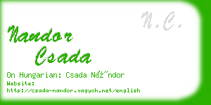 nandor csada business card